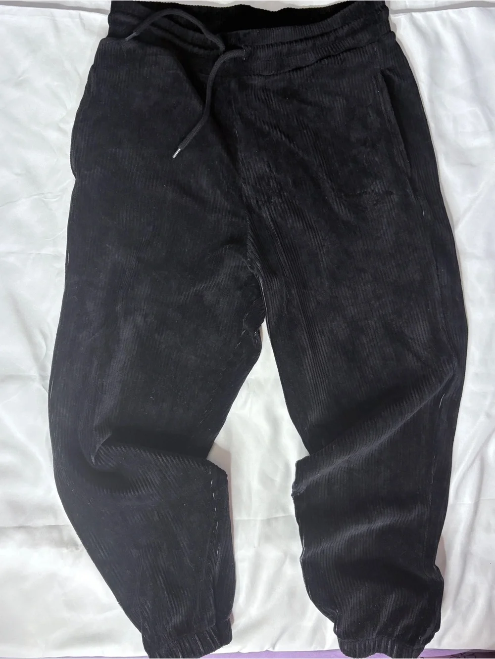 Source Unknown Black Corduroy Jogger Pants